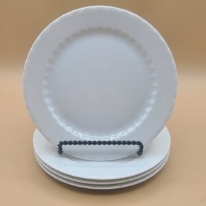Pillivuyt France Eclectique White Bread & Butter Plates 6 1/2" Dia Set Of 4